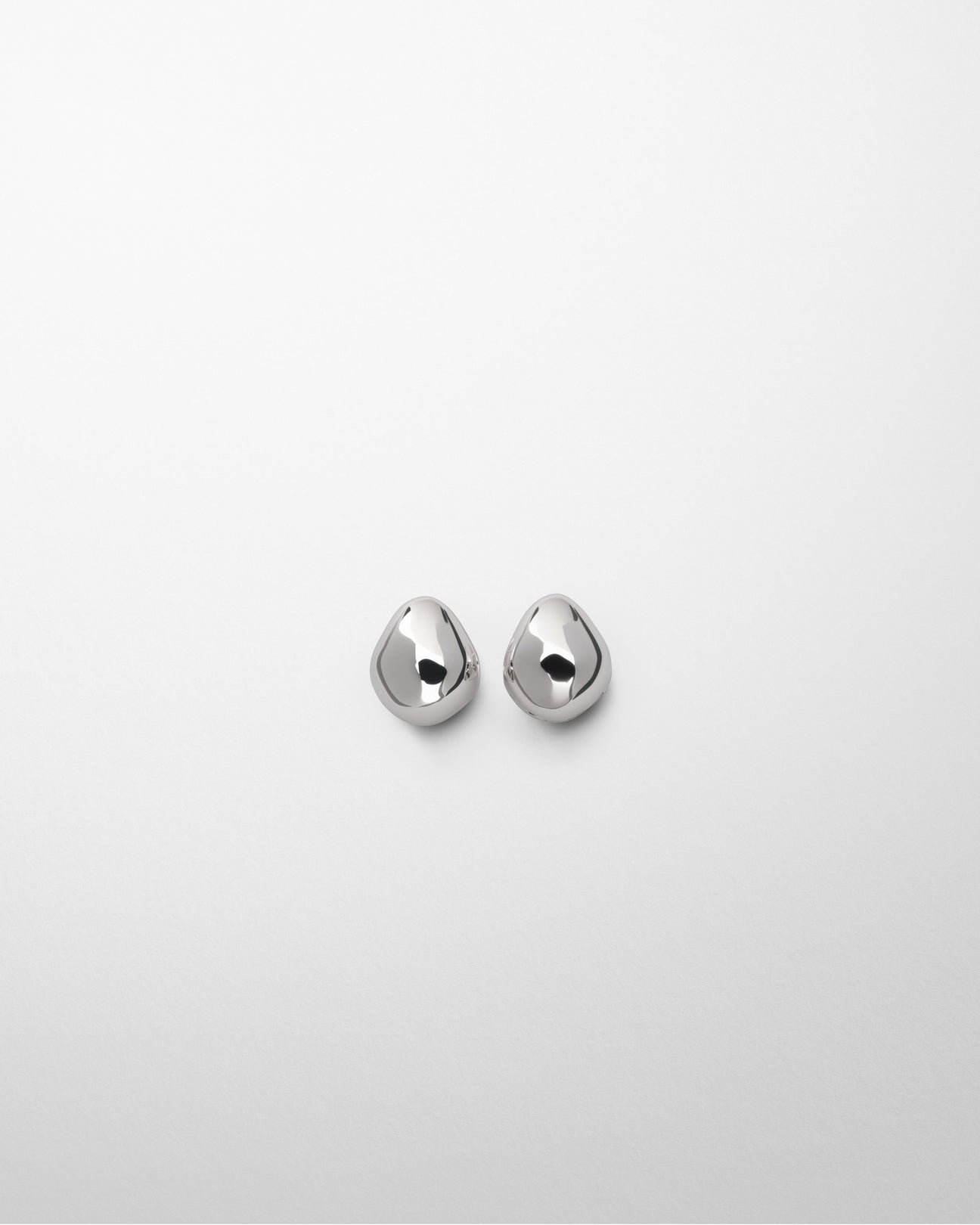 Phoebe Philo Pebble Stud Earrings in Sterling Silver