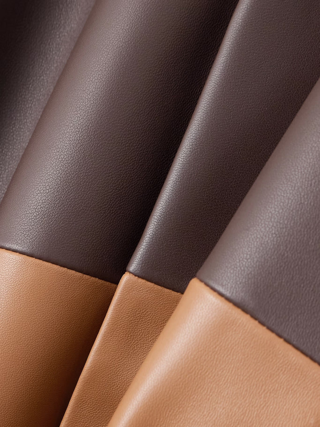 Loewe Belted Two-Tone Leather Coat