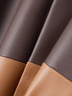 Loewe Belted Two-Tone Leather Coat