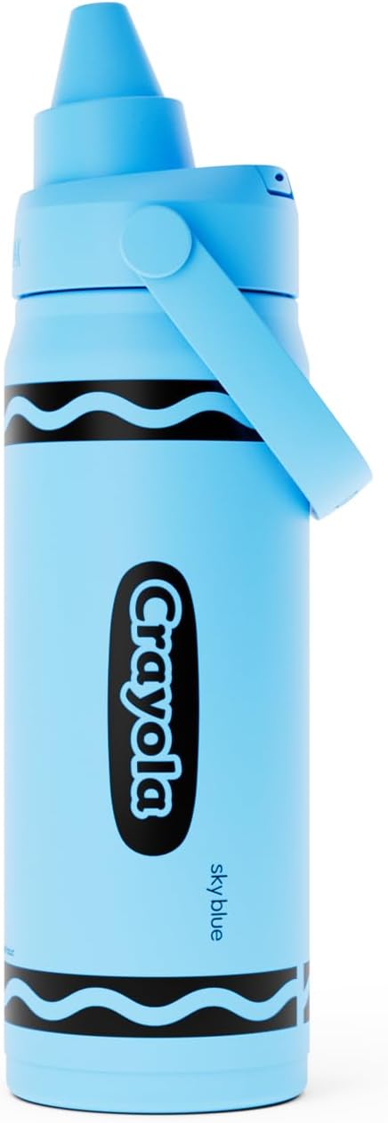Crayola Chug Stainless Steel Water Bottle Carnation Pink, 16 oz
