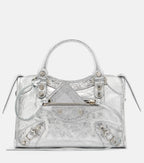 Balenciaga Le City Small Leather Tote Bag – Silver