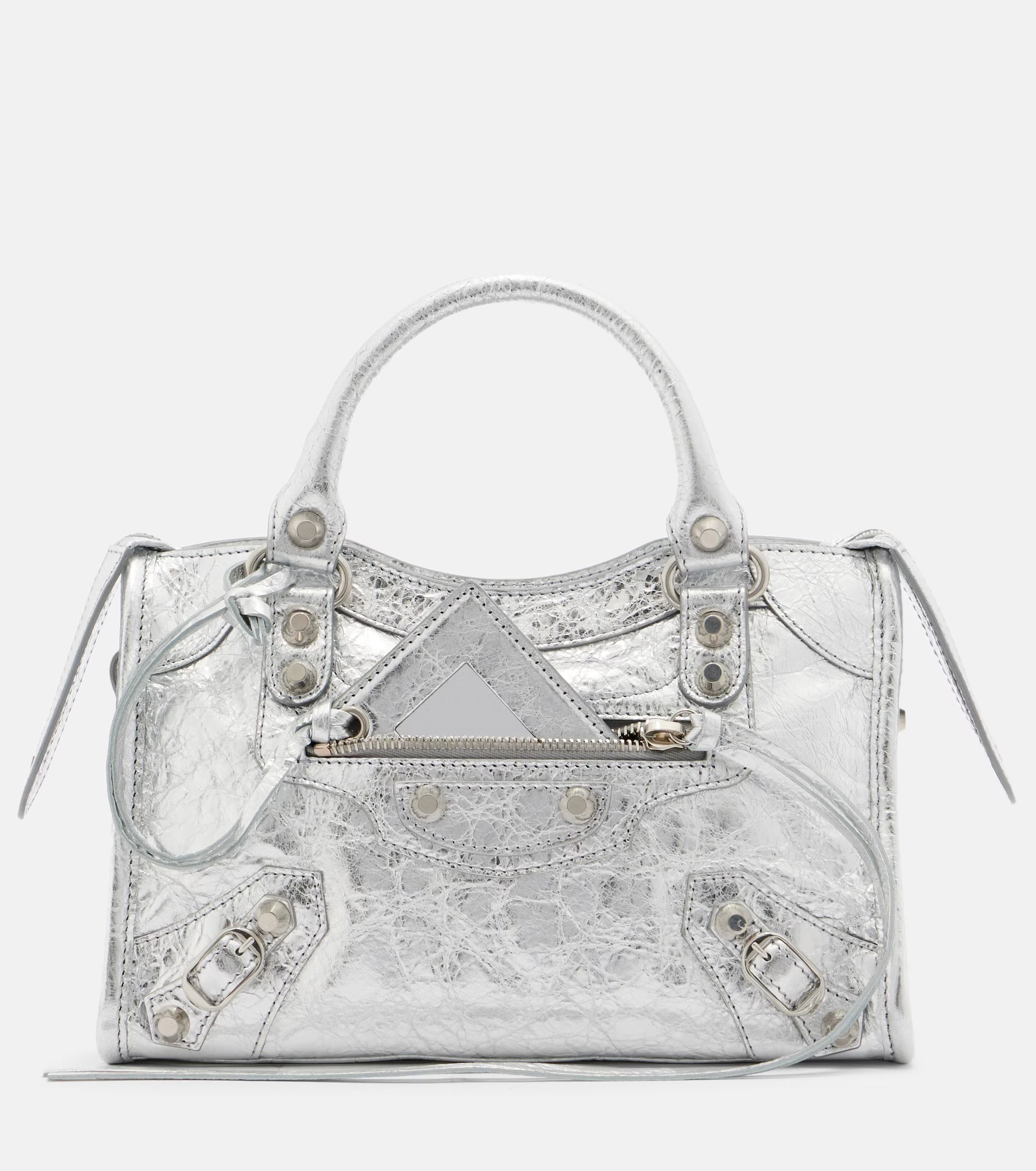 Balenciaga Le City Small Leather Tote Bag – Silver