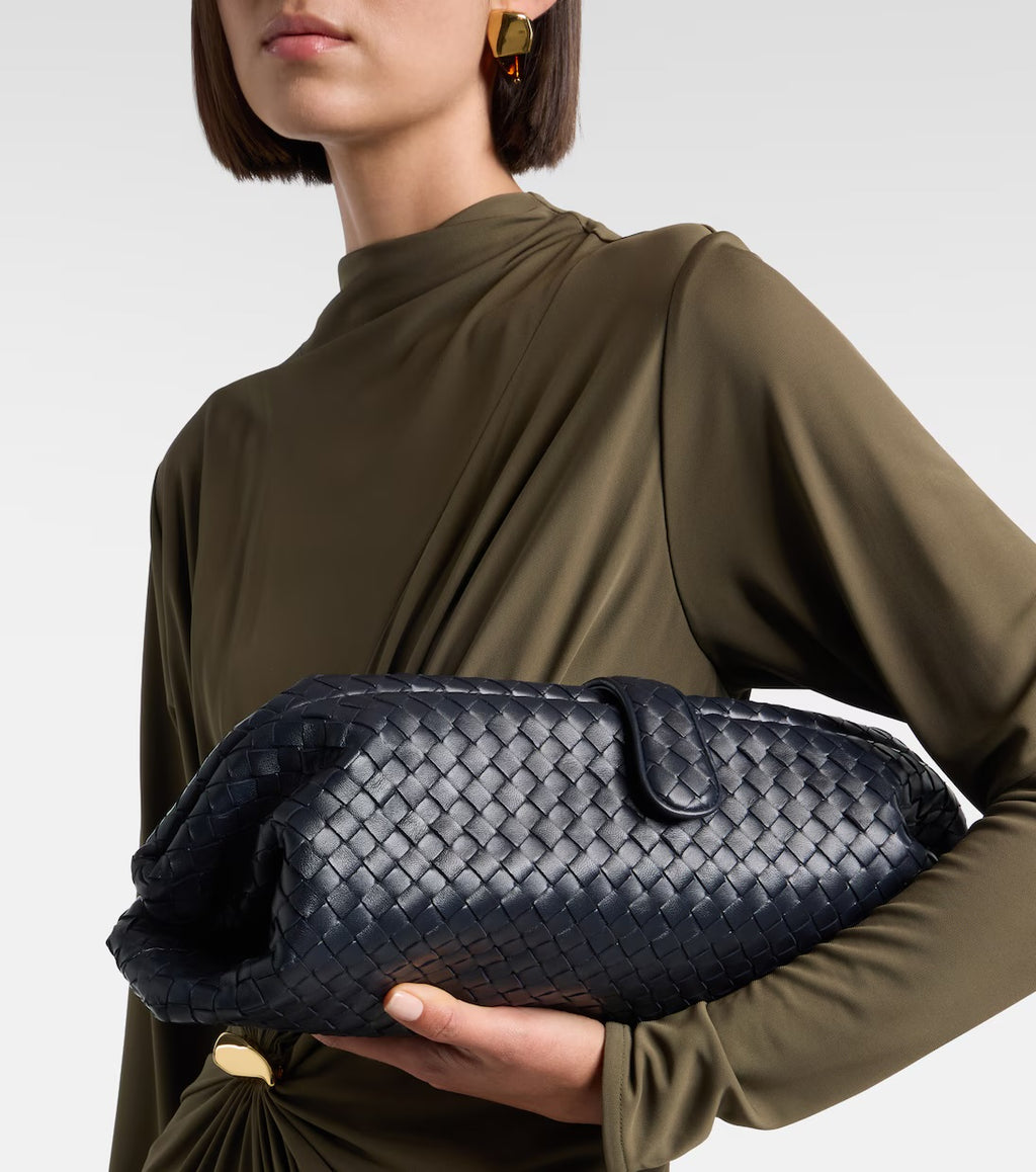 Bottega Veneta Lauren 1980 Medium Intrecciato Leather Clutch