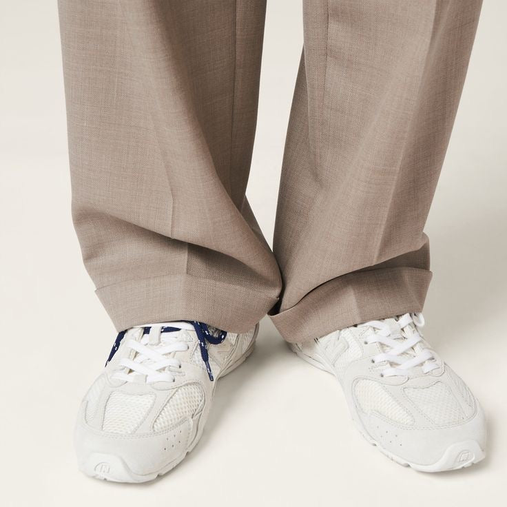 New Balance X Miu Miu 530 SL Suede and Mesh Sneakers