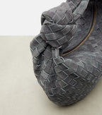 Bottega Veneta Jodie Small Intrecciato Suede Tote – Grey