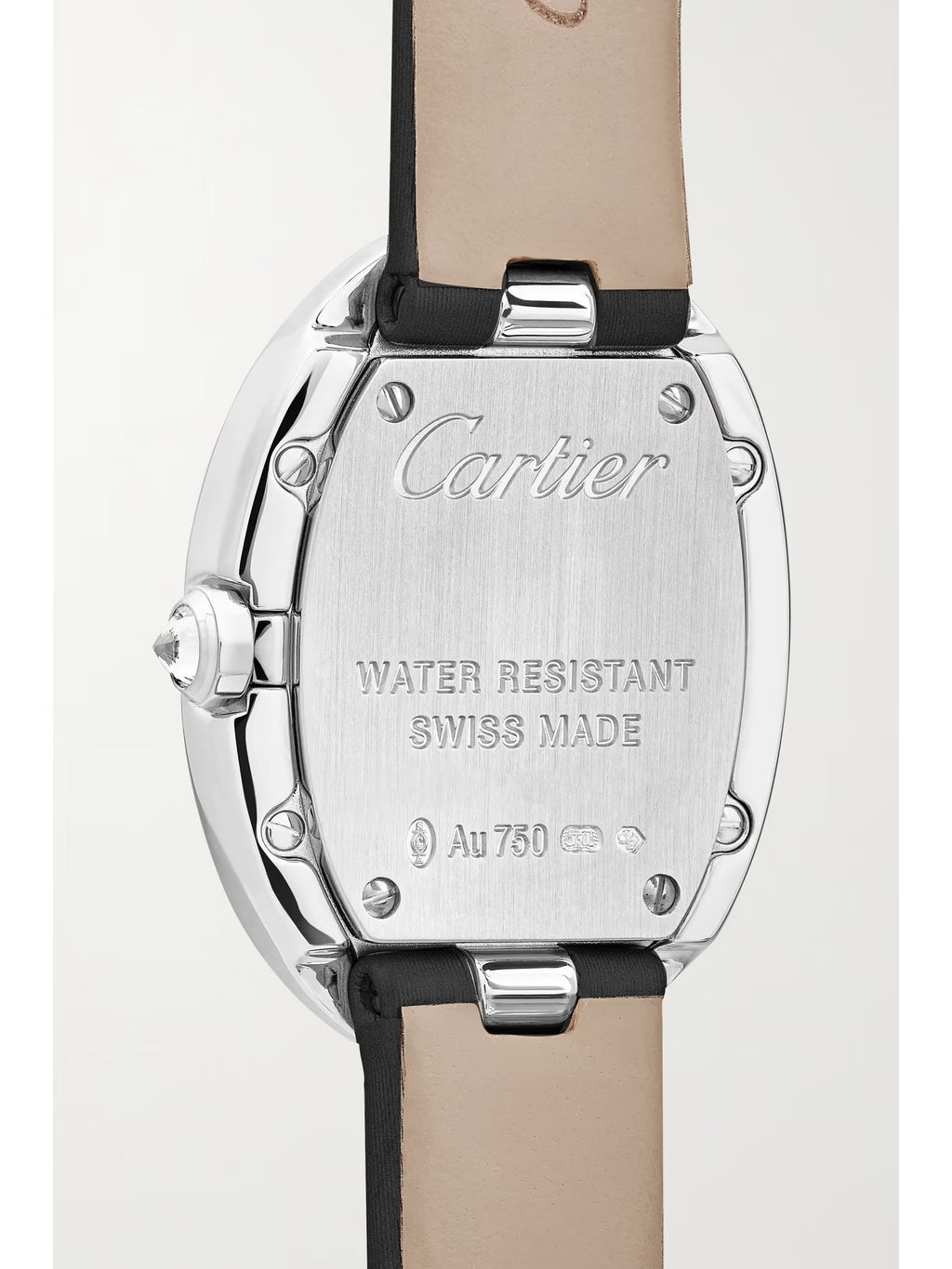 Cartier Baignoire 34.5mm Small 18-Karat White Gold, Tulle and Diamond Watch