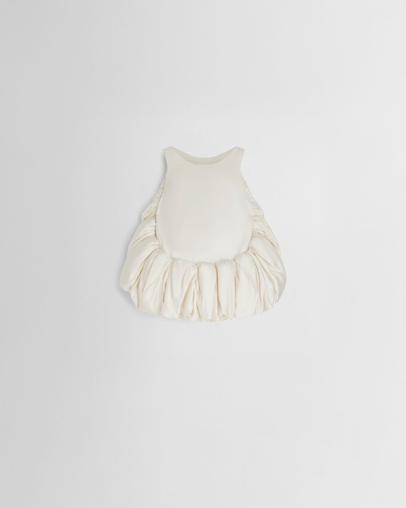 Phoebe Philo Sugar Vest in Vanilla Silk Satin