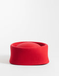 Pillbox Hat in Red Felt