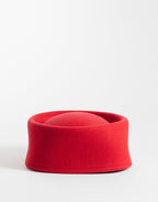 Pillbox Hat in Red Felt