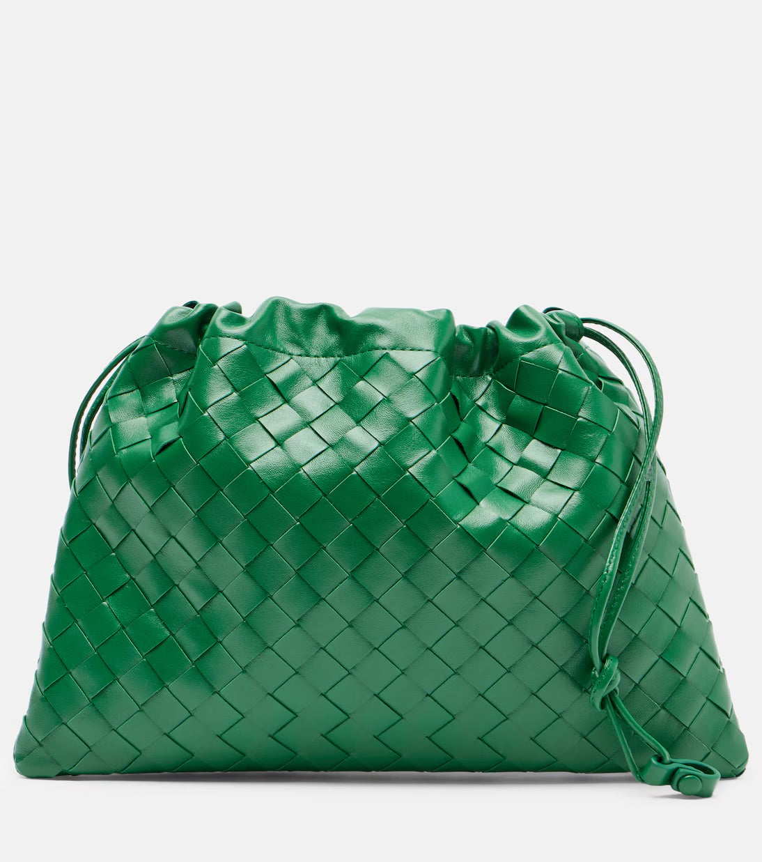 Bottega Veneta Intrecciato Medium Leather Pouch – Green