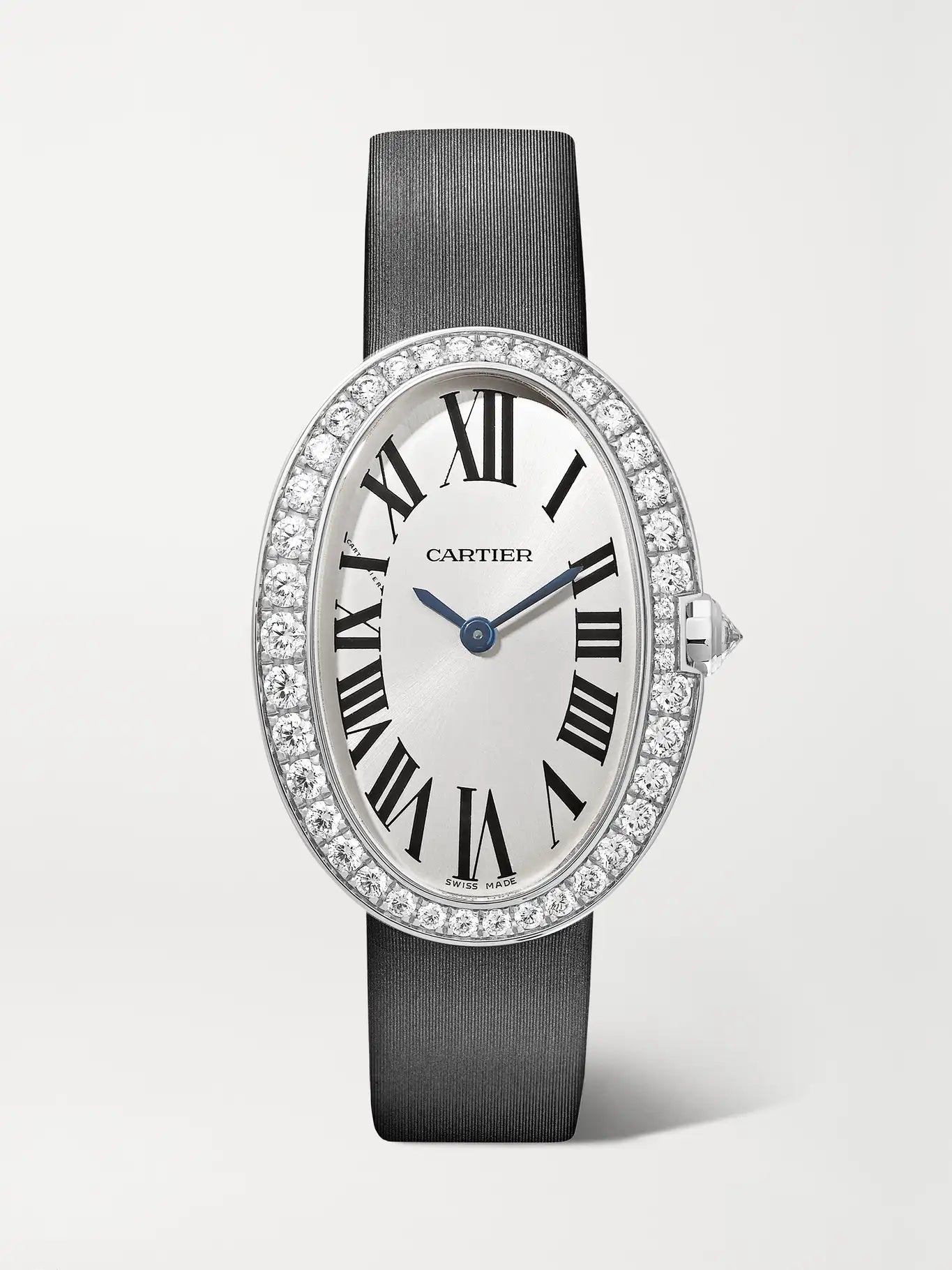 Cartier Baignoire 34.5mm Small 18-Karat White Gold, Tulle and Diamond Watch