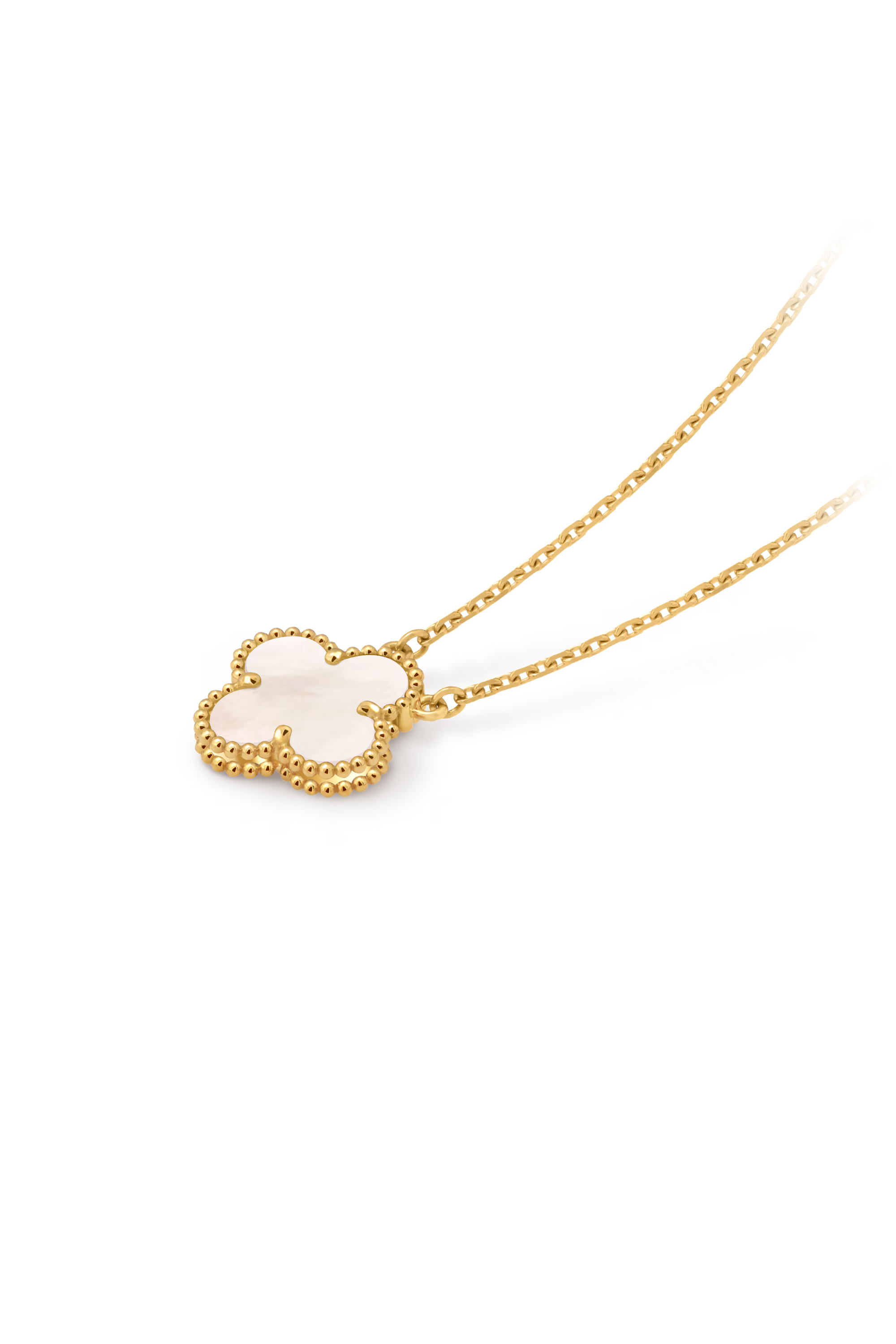 Vintage Alhambra Pendant, 18K Yellow Gold, Mother-of-Pearl
