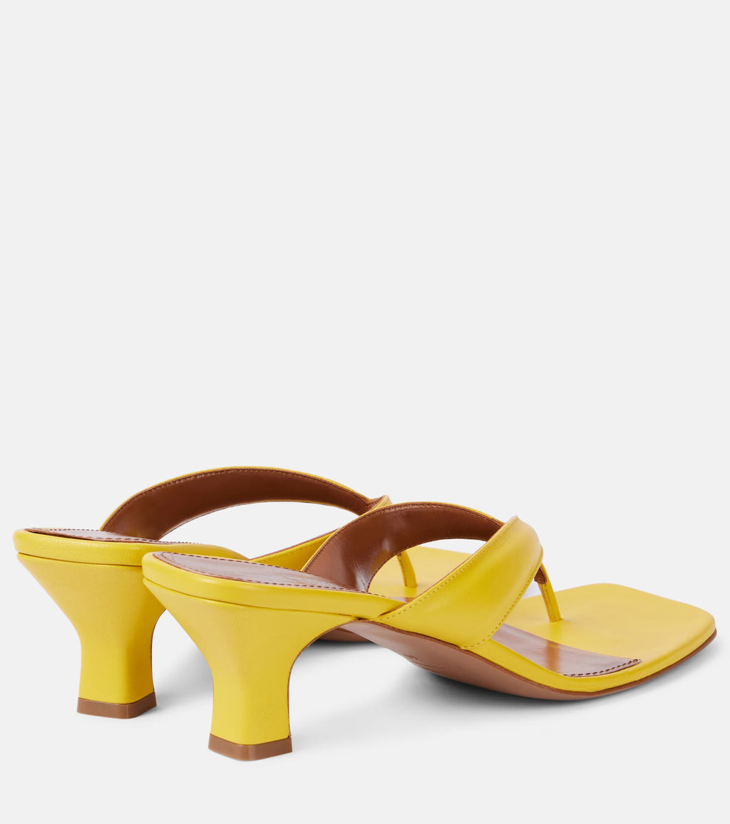 Paris Texas Portofino 55 Leather Thong Sandals – Yellow