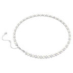 Matrix Crystal and Pearl Tennis Necklace