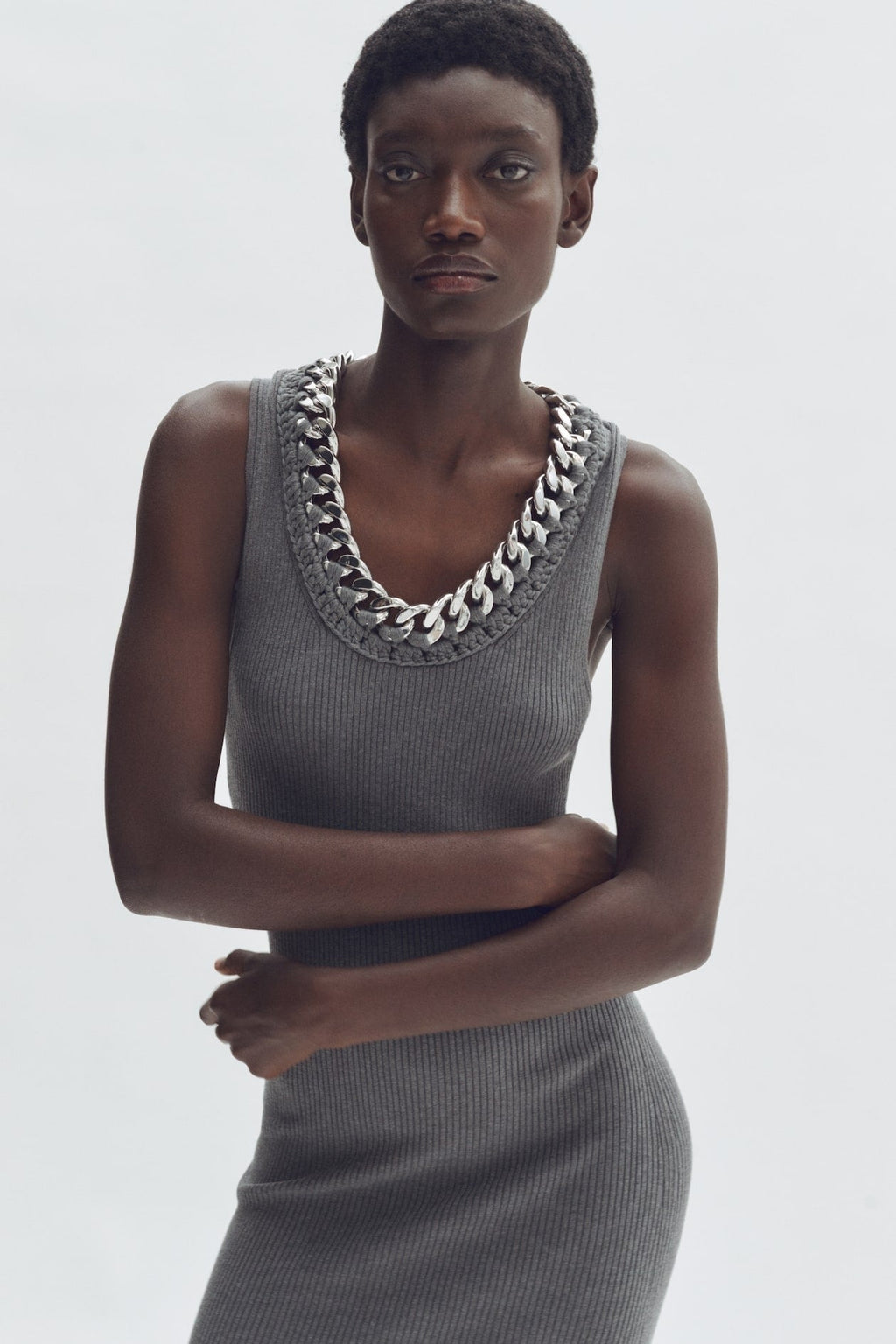 Stella McCartney x H&M Chain-Trim Ribbed Dress