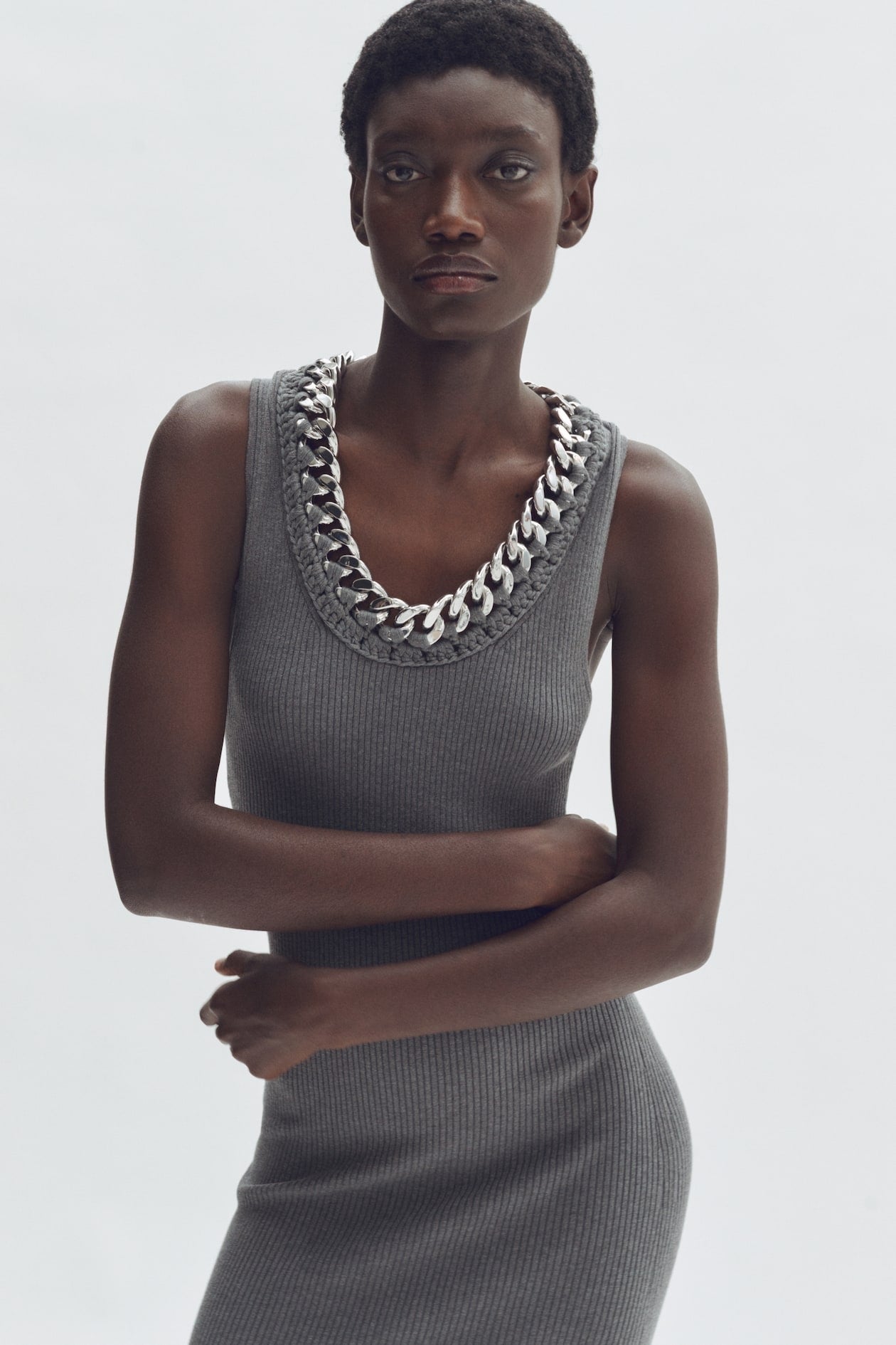 Stella McCartney x H&M Chain-Trim Ribbed Dress