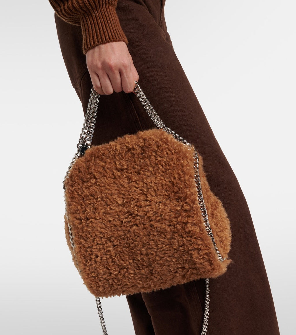 Falabella Faux Shearling Mini Shoulder Bag