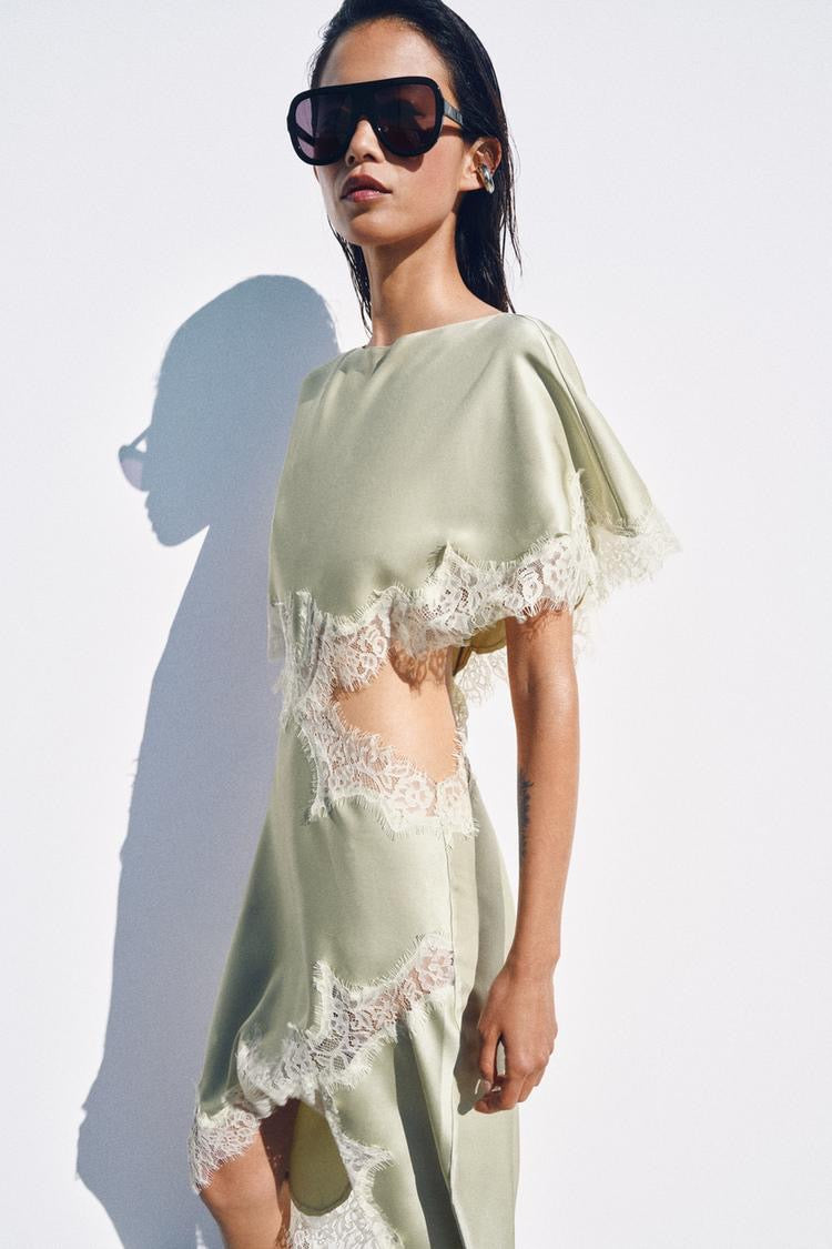 ZW Collection Lace Cut-Out Dress