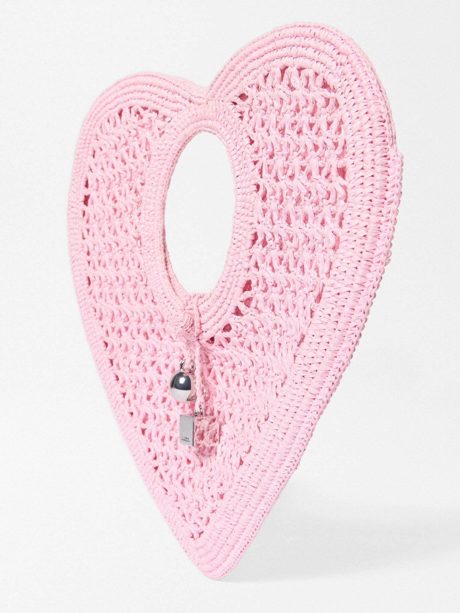 Jacquemus Spiaggia Coeur Heart Raffia Bag