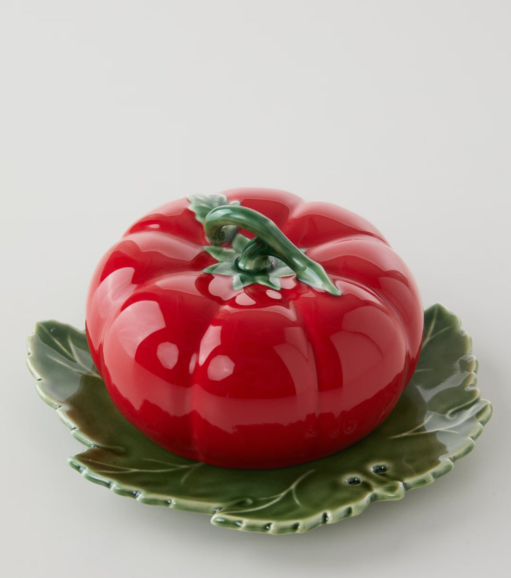 Bordallo Pinheiro Tomate Ceramic Butter Dish