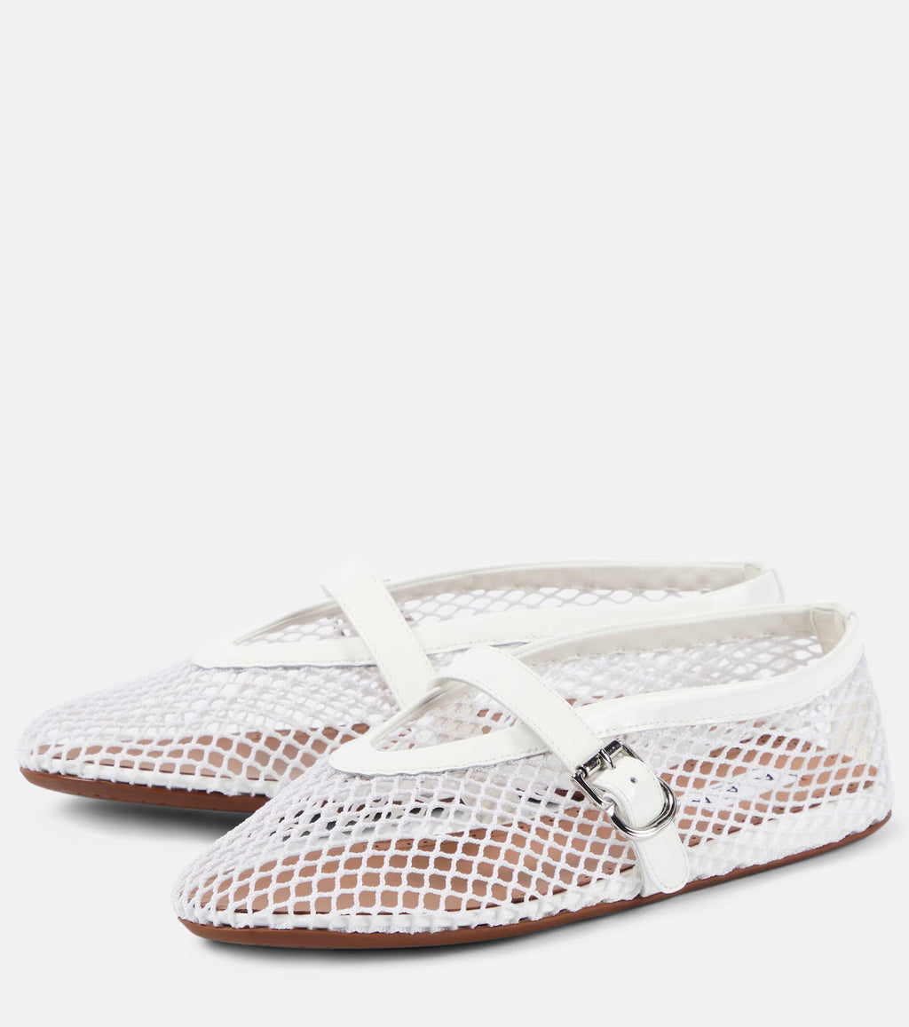 Alaïa Mesh Mary Jane Ballet Flats