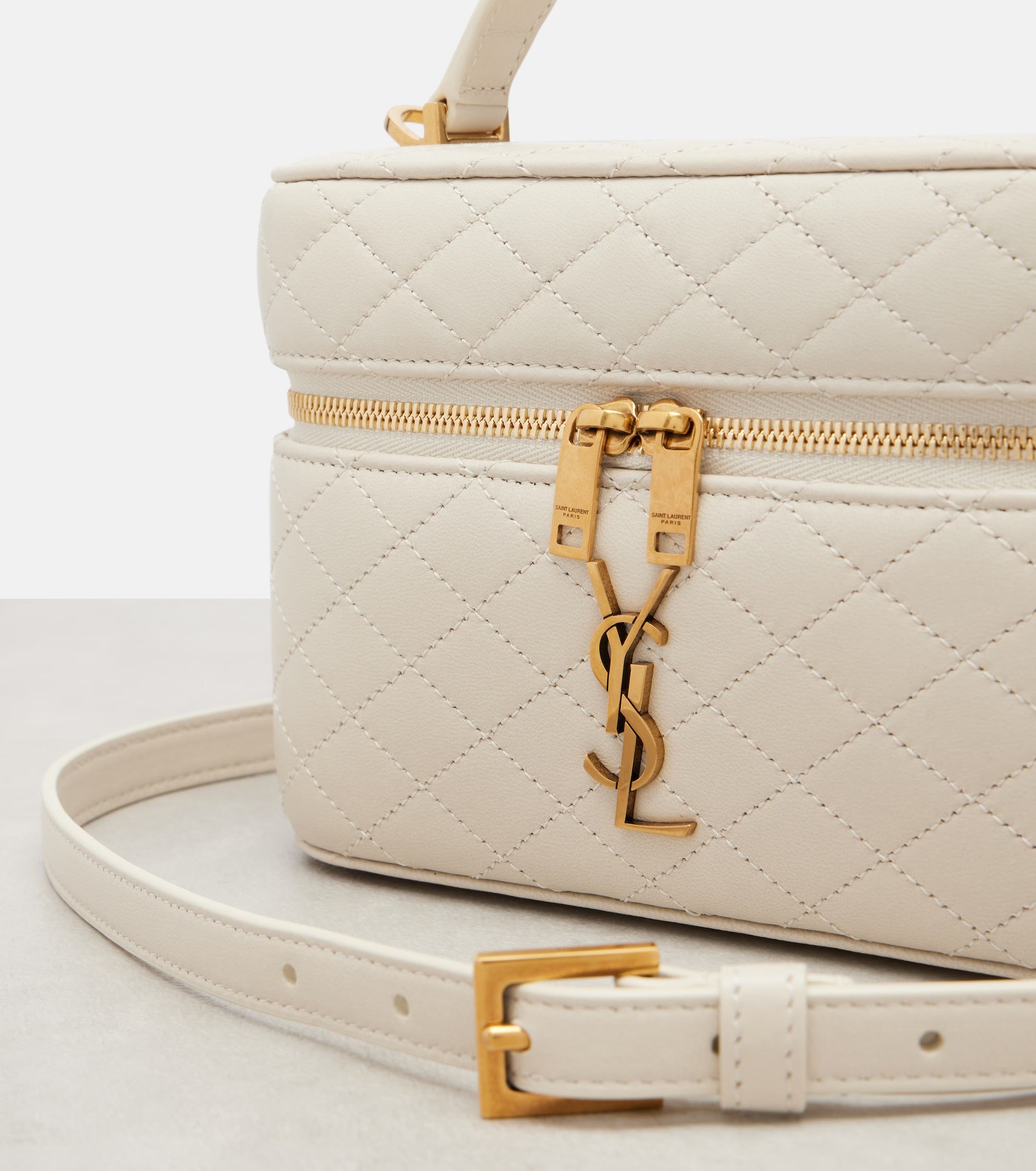 Saint Laurent Gaby Quilted Leather Vanity Bag
