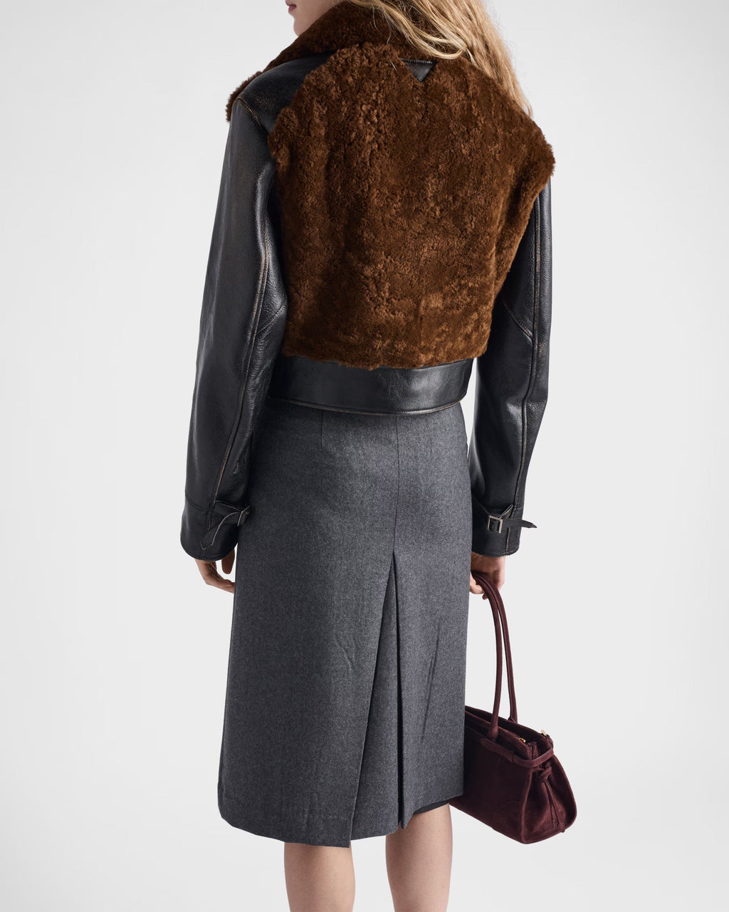 Prada Leather and Shearling Jacket