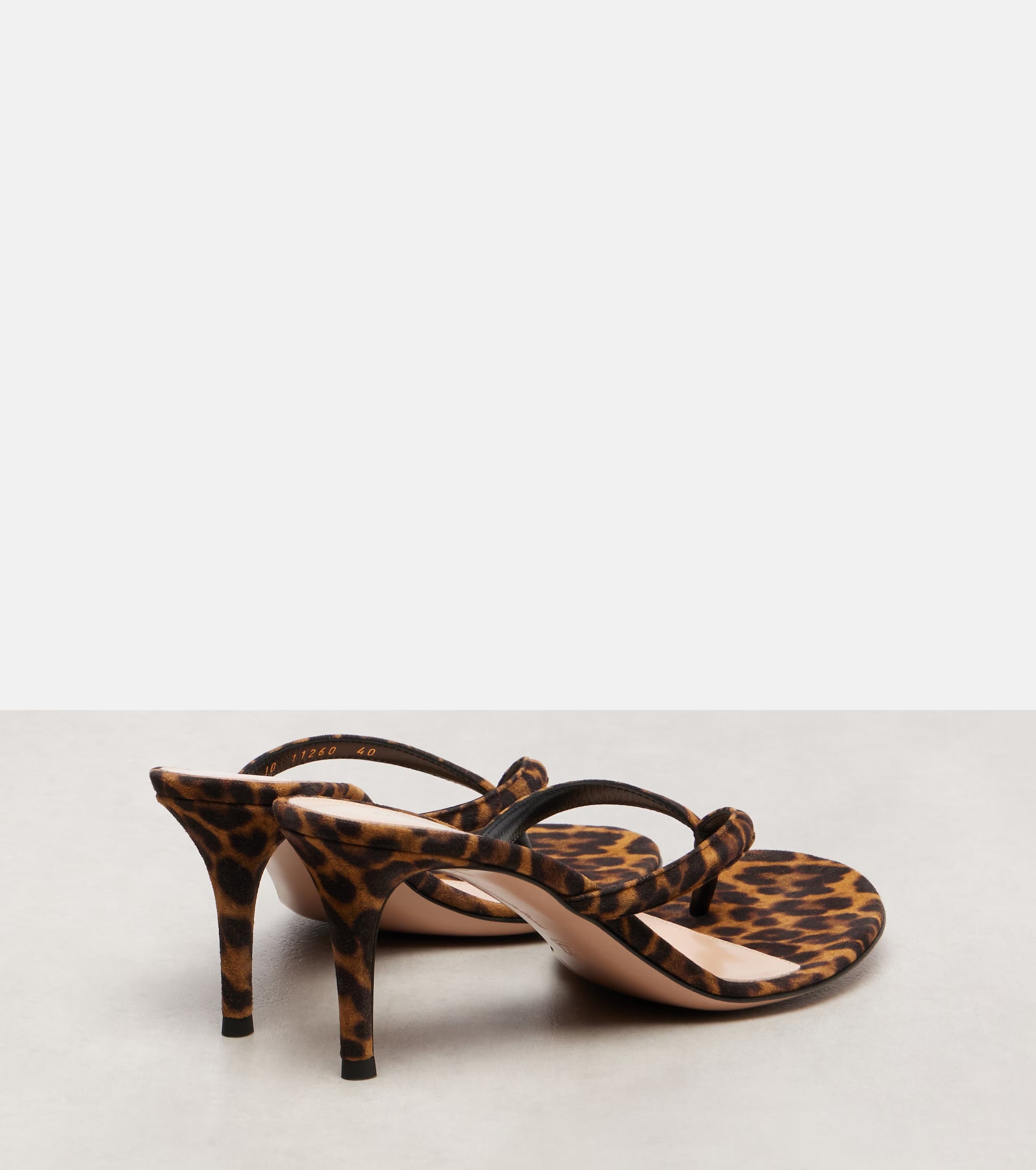 Gianvito Rossi Calypso 70 Suede Thong Sandals – Brown