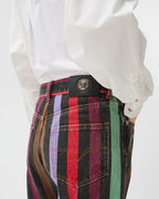 Versace Striped Straight Jeans – Multicolour
