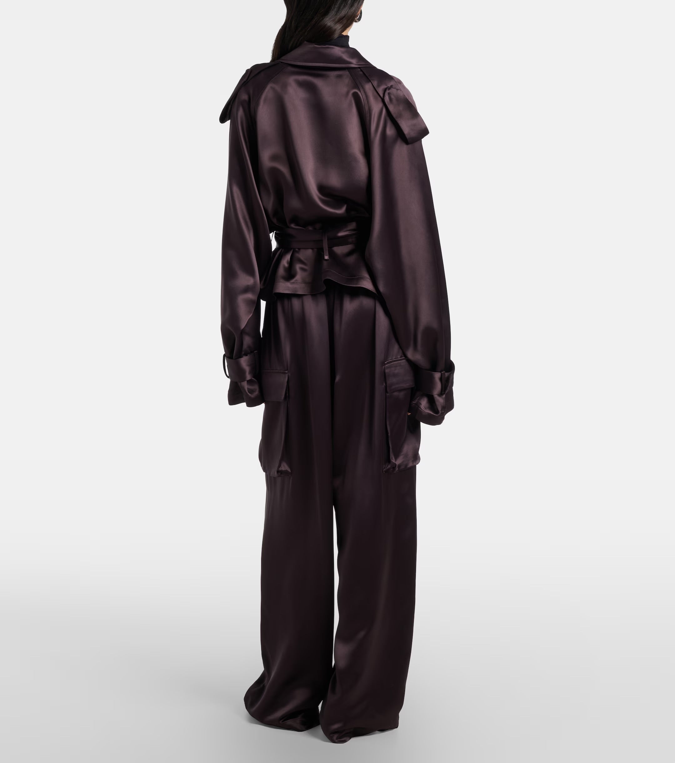 The Frankie Shop Delny Satin Cargo Pants