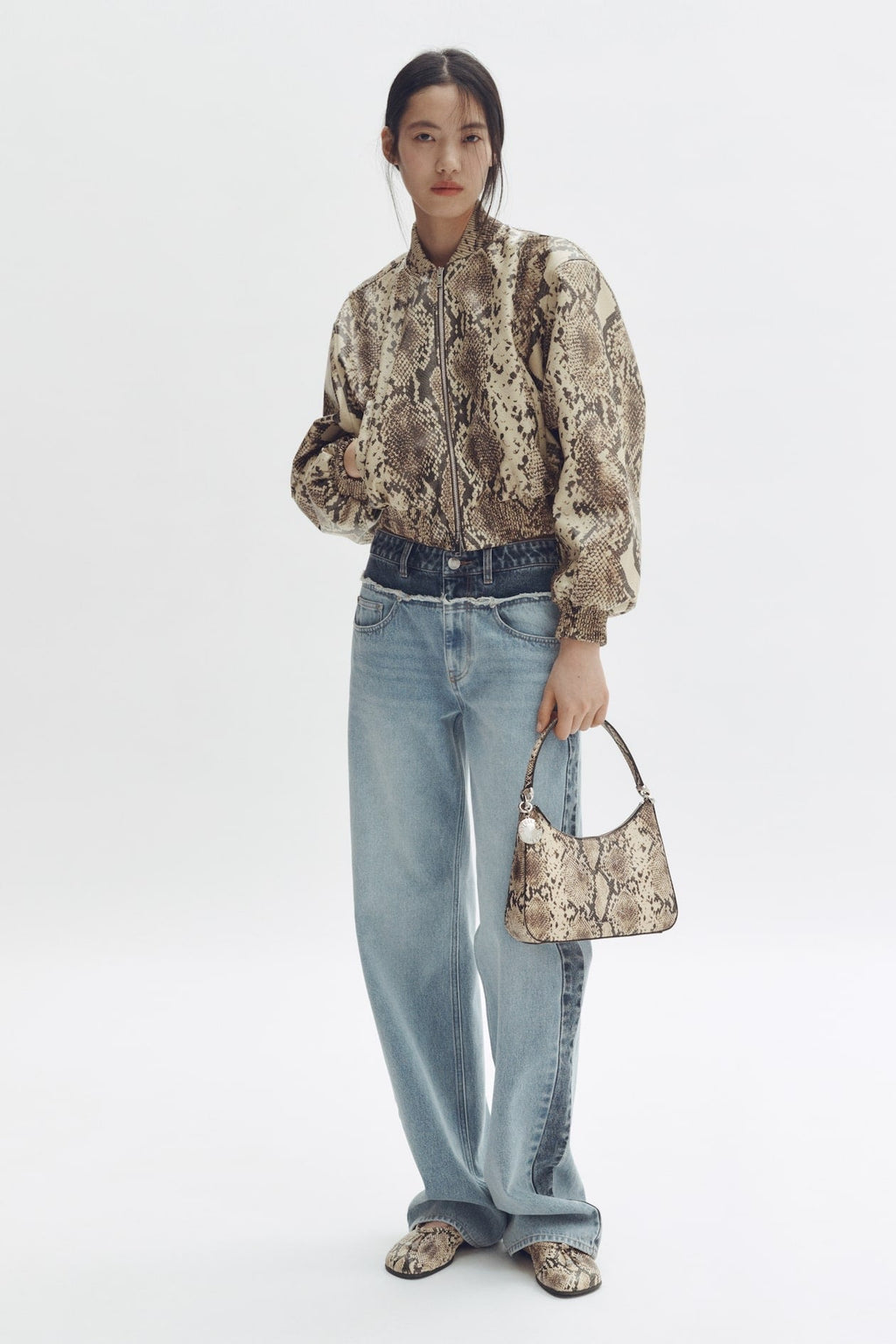 Stella McCartney x H&M Snakeskin-Print Bomber Jacket