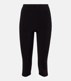 Norma Kamali Capri High-Rise Leggings in Black