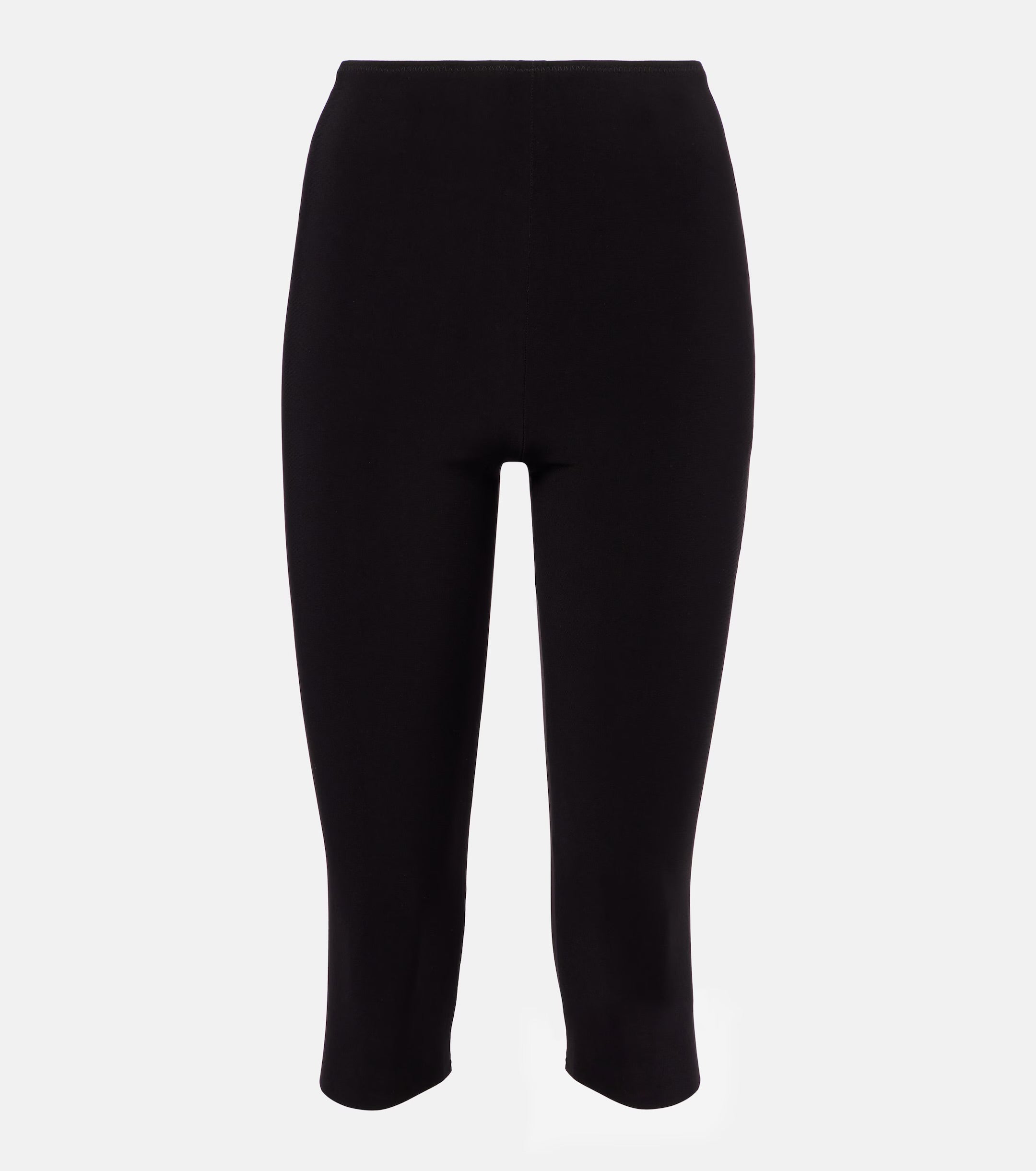 Norma Kamali Capri High-Rise Leggings in Black