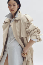 Stella McCartney x H&M Oversized Trench Coat in Light Beige