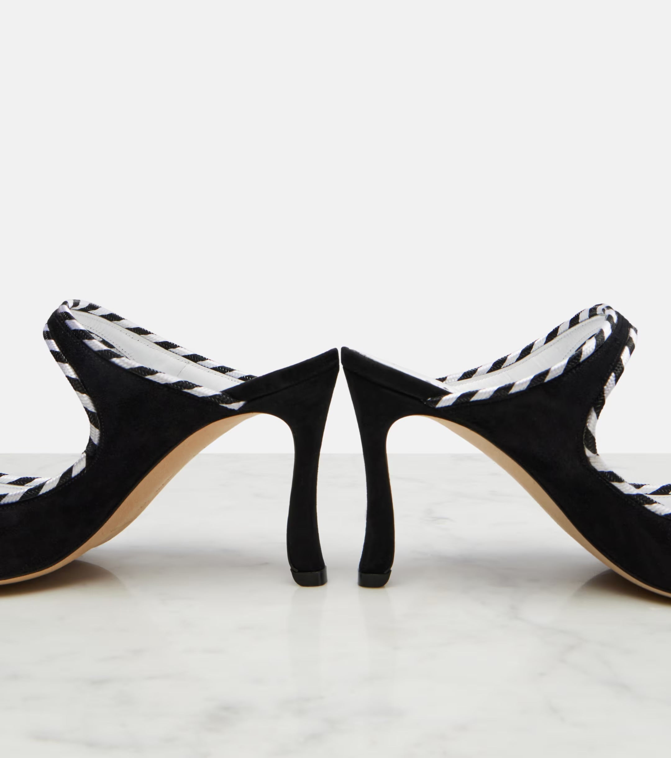 Manolo Blahnik Pura Suede Mules – Black