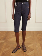 Jacquemus Denim Slim-Leg Capri Pants in Indigo