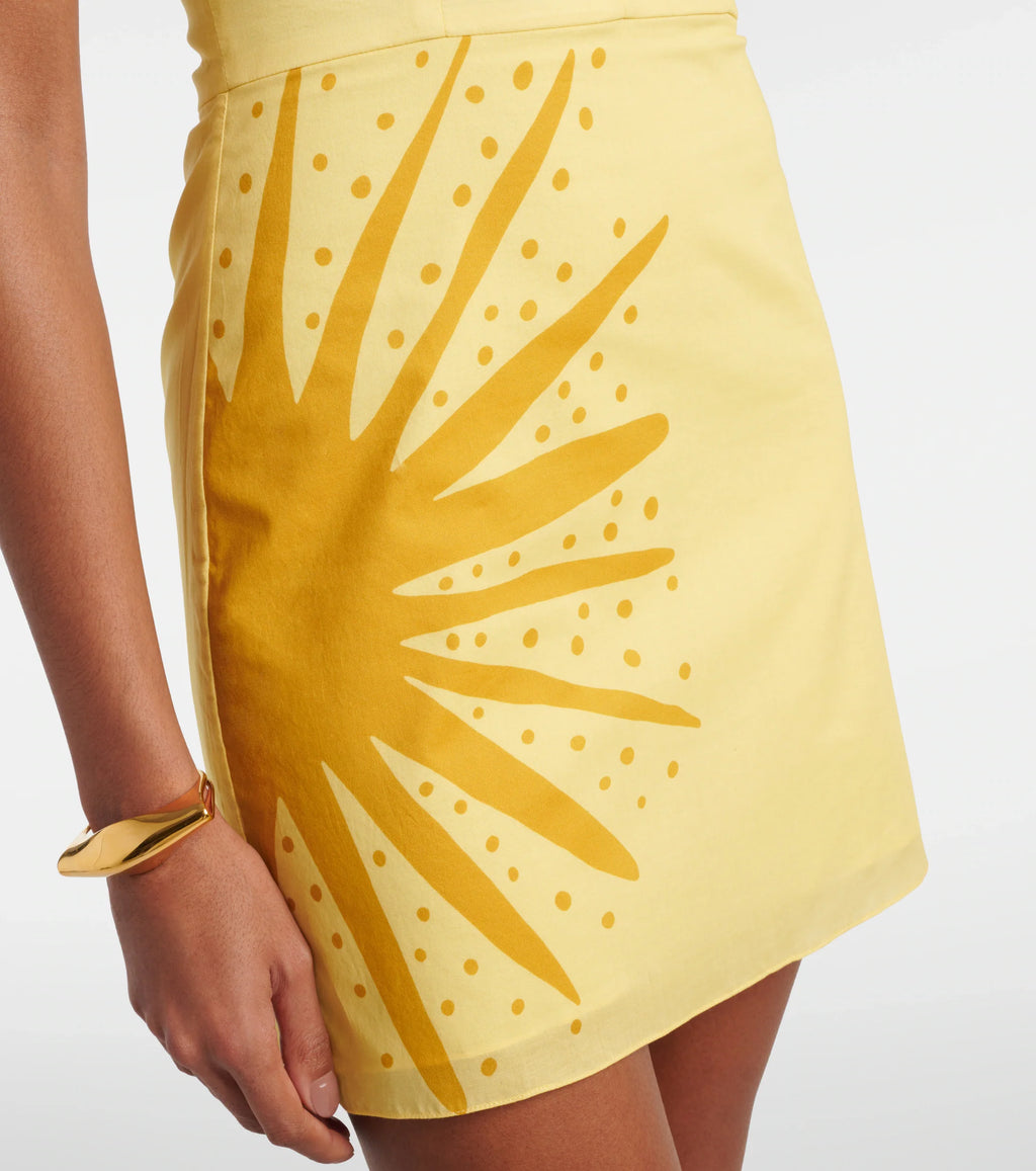 Cala de la Cruz Veneta Printed Linen Minidress