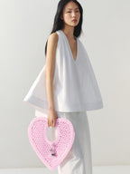 Jacquemus Spiaggia Coeur Heart Raffia Bag