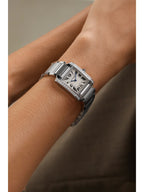 Cartier Tank Française 25.05mm Medium Stainless Steel and Diamond Watch