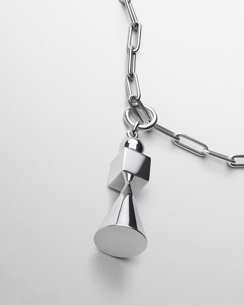 Phoebe Philo Stacked Pendant Necklace in Silver