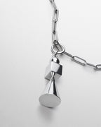 Phoebe Philo Stacked Pendant Necklace in Silver