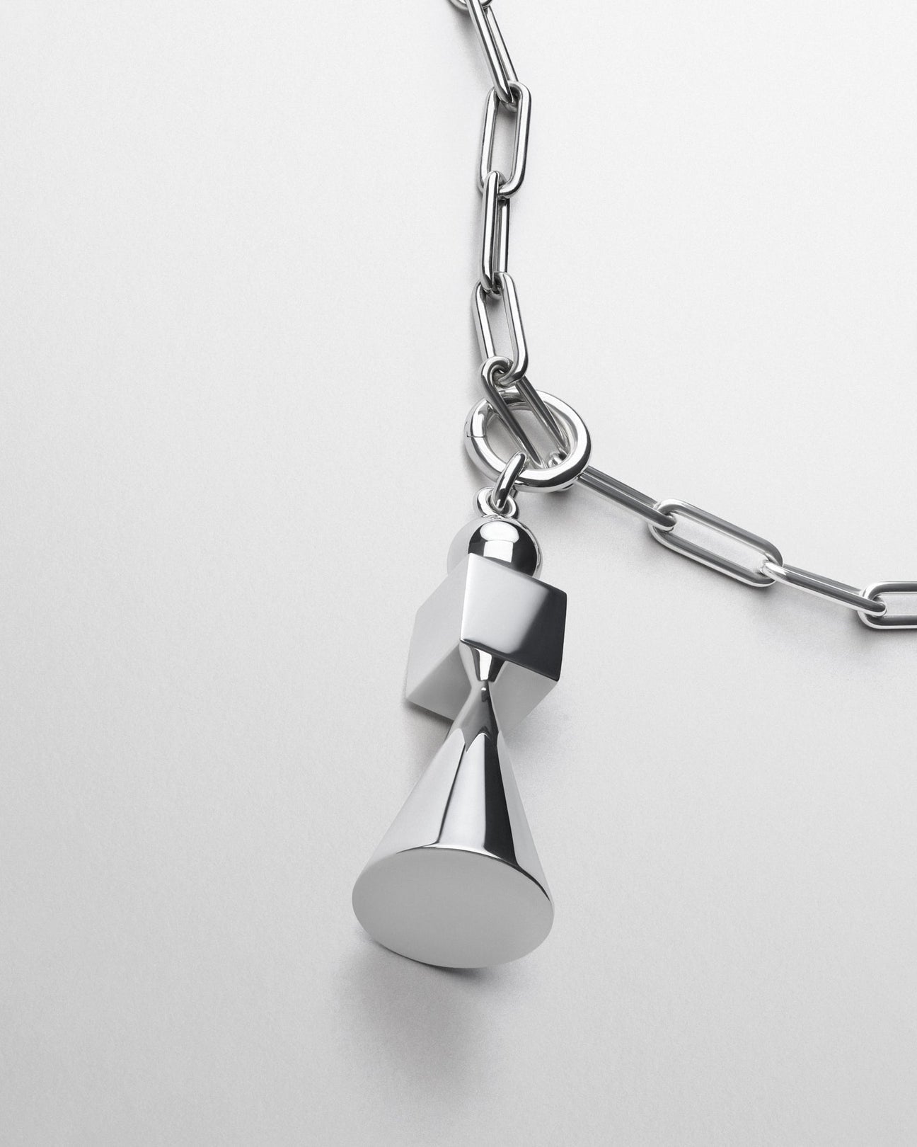 Phoebe Philo Stacked Pendant Necklace in Silver