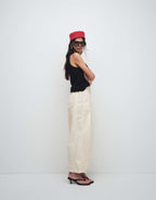 Pillbox Hat in Red Felt