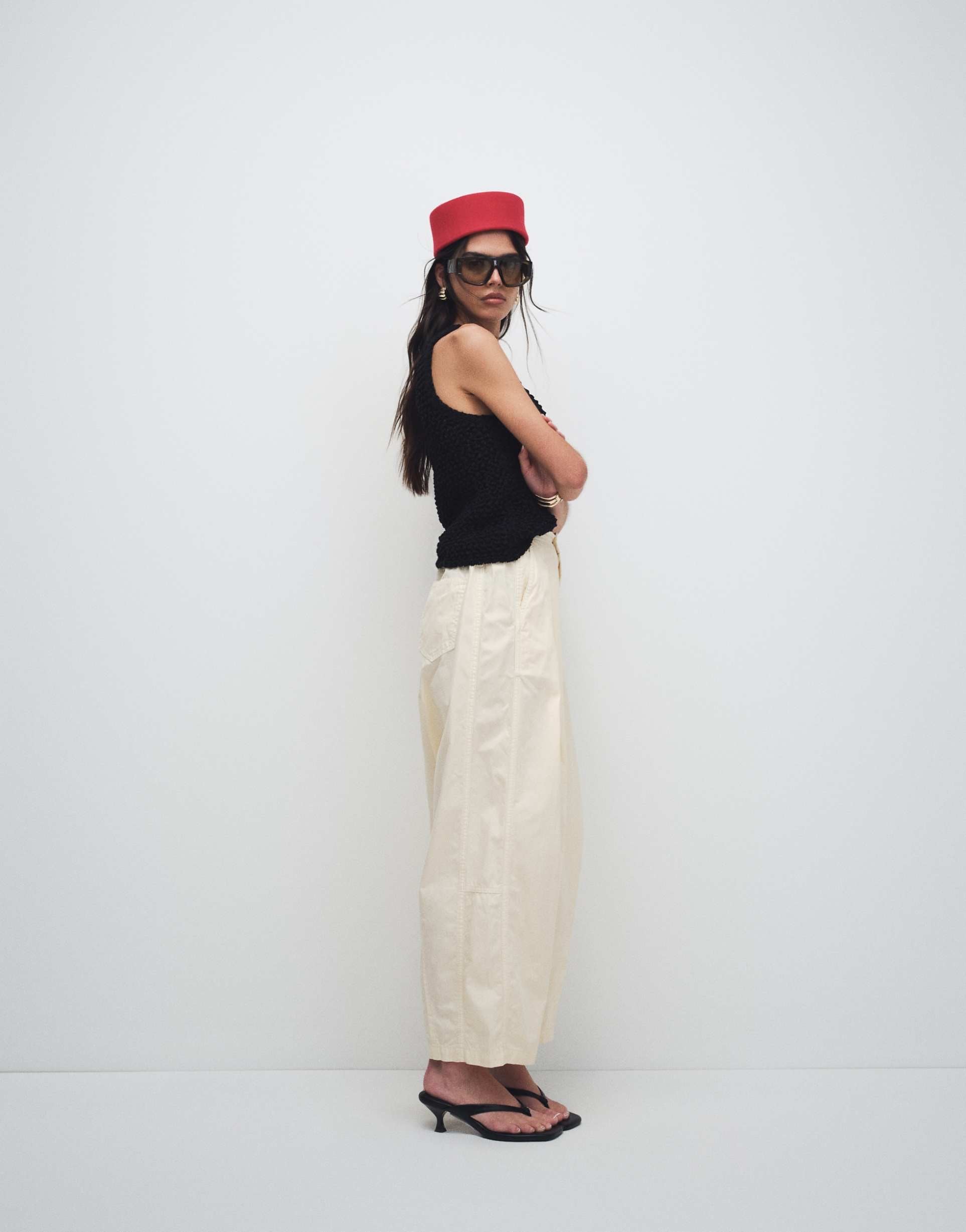 Pillbox Hat in Red Felt