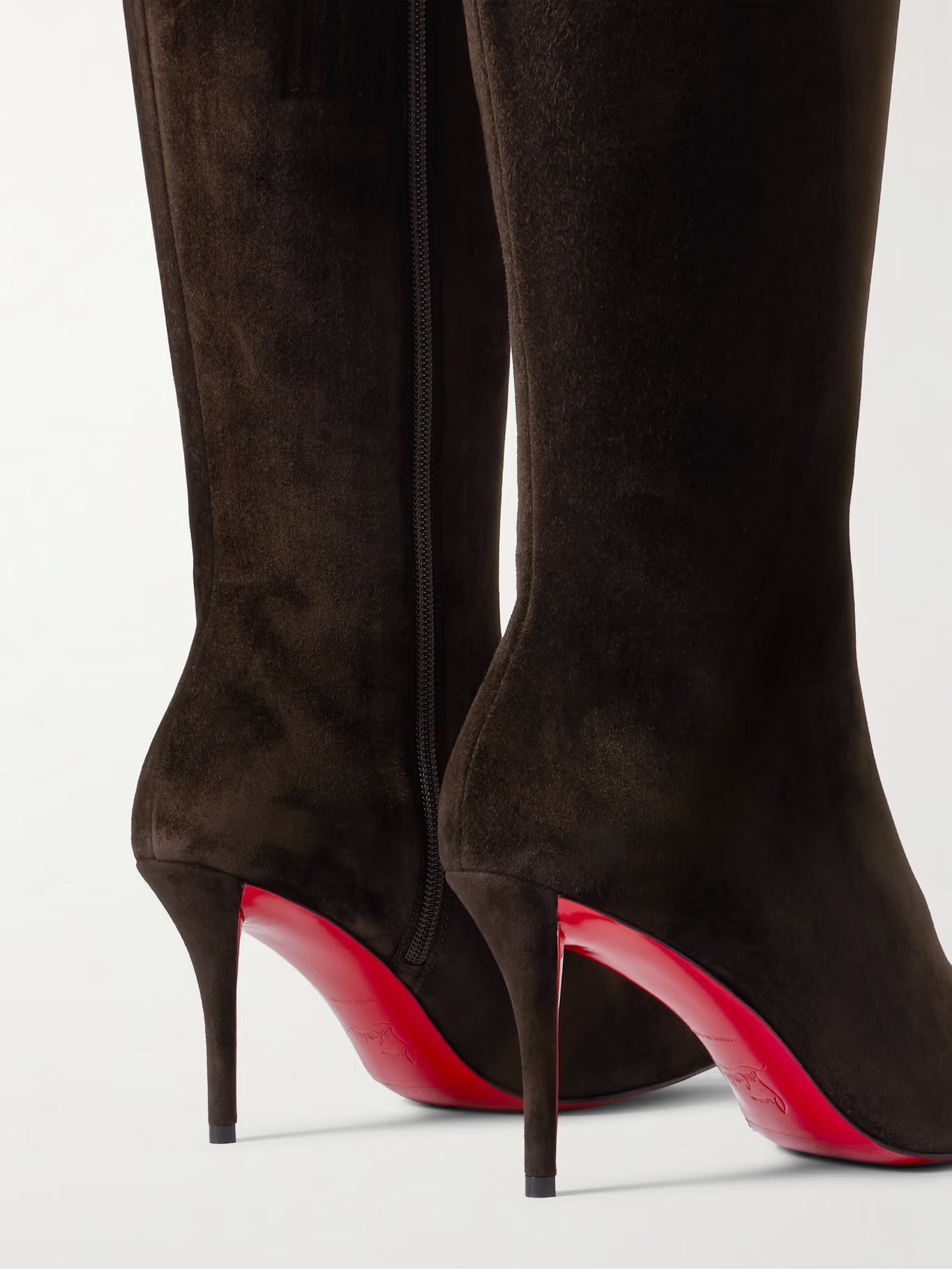 Christian Louboutin Miss Z 100 Suede Knee Boots