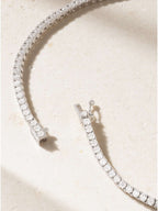Anita Ko Hepburn 18-Karat White Gold Pavé Diamond Layered Necklace