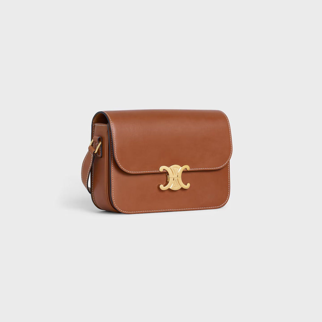Céline Classique Triomphe Bag in Natural Calfskin – Tan