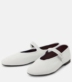 Leather Mary Jane Ballet Flats