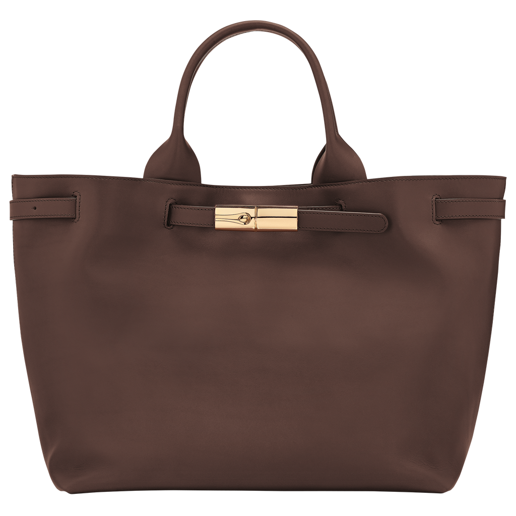 Longchamp Le Smart L Handbag in Mocha Leather