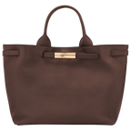 Longchamp Le Smart L Handbag in Mocha Leather